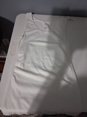 Cato White Scoop Neck Tank